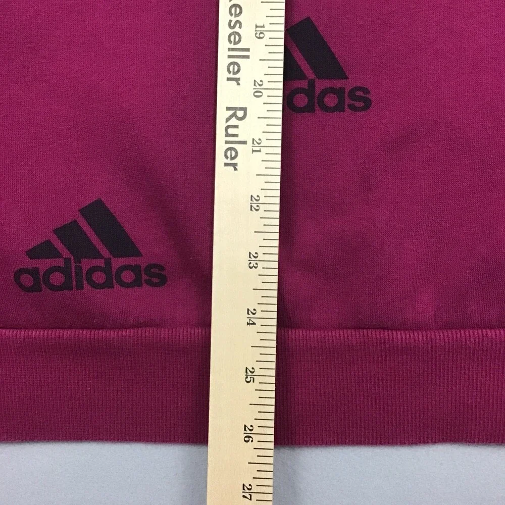 Adidas Hoodie Men Small Pink Trefoil All Over Print Pullover Sweatshirt AOP
